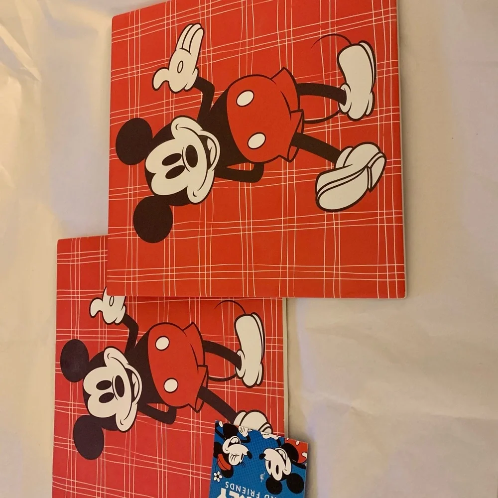 Set of 2 Disney Mickey Mouse Howdy 8” trivets w/ cork backing - Picture 5 of 8